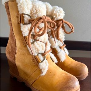 Sorel Joan of Artic Shearling Wedge Booties